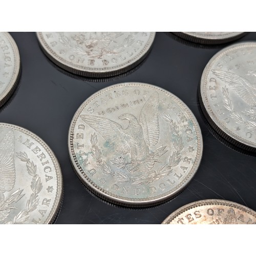 236K - Group (10) Silver Morgan Dollars, 1885-1900 Two With O Mint Marks Most In Good Order 276g Appx