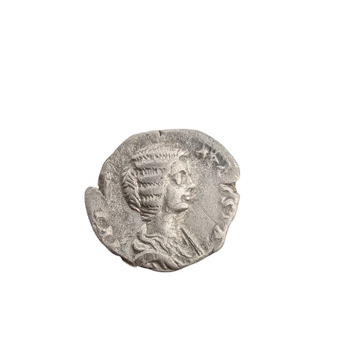 236F - Julia Domna, AD 193-217 Silver Denarius 2.11g Obv: Julia Augusta Draped Bust Right, Rev: Jane Standi... 