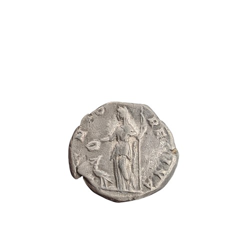 236F - Julia Domna, AD 193-217 Silver Denarius 2.11g Obv: Julia Augusta Draped Bust Right, Rev: Jane Standi... 