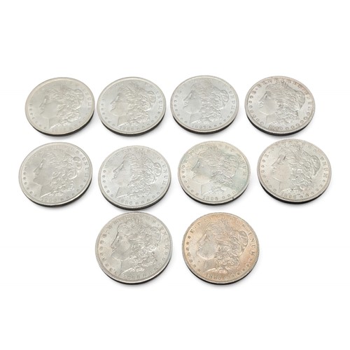 236K - Group (10) Silver Morgan Dollars, 1885-1900 Two With O Mint Marks Most In Good Order 276g Appx