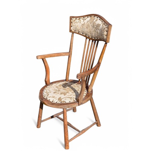 15 - Chair Pair Including Excellent Victorian Beech Wood Stick Back Chair