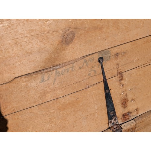 18 - Excellent Antique Large Pine Blanket Box, With Cast Iron Furniture and Traditional Jointed Construct... 