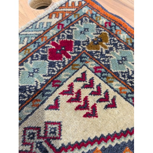 21 - Small Kazak Red Ground Hand Knotted Carpet / Rug 36x24