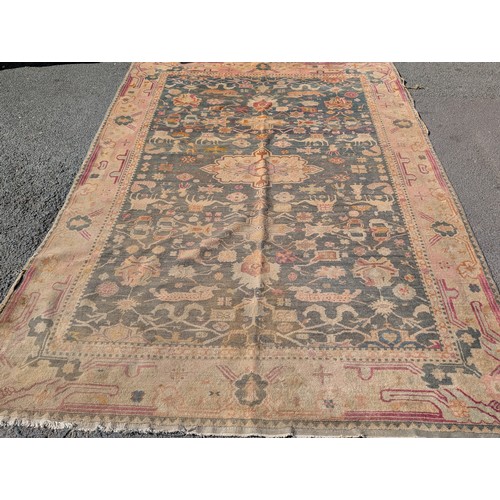 25 - Very Unusual 200x290cm Bulgar Rug / Early 20C Iran-Mahal Design. Hand Knotted and Extremely Unusual.... 