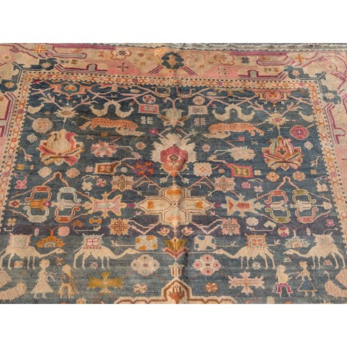 25 - Very Unusual 200x290cm Bulgar Rug / Early 20C Iran-Mahal Design. Hand Knotted and Extremely Unusual.... 