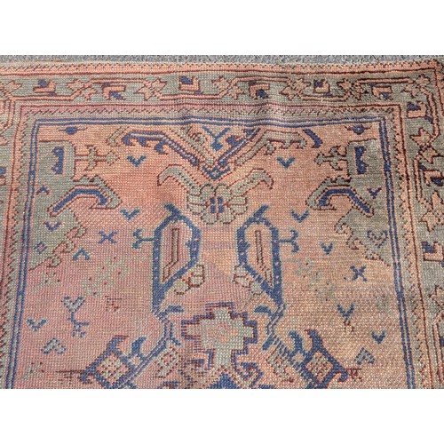 26 - Hand Woven Turkish Carpet / Runner Pink / Red Ground Age Related Fading 49x80