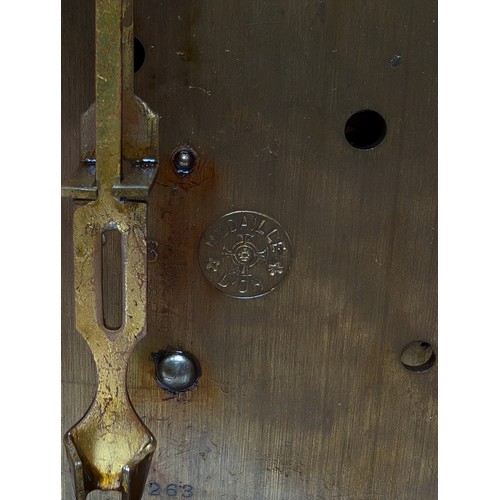 29 - A 19th Century Musical Mahogany Dome Top Bracket Clock, the silvered dial with black Roman numerals,... 
