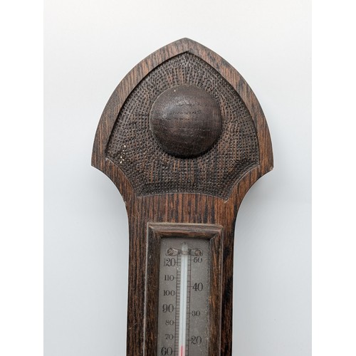 30 - Nice Quality Vintage Lancaster And Throne Shield Shaped Barometer - Signed to The Dial Lancaster and... 