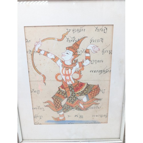 37 - Group (6) Thai /Eastern Original Artworks of Various South East Asian Deity / Figures All Signed Kit... 