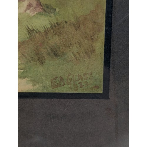 43 - Early 20C Watercolour, Landscape Scene Dated and Signed lower Right E. Glass 192212x16