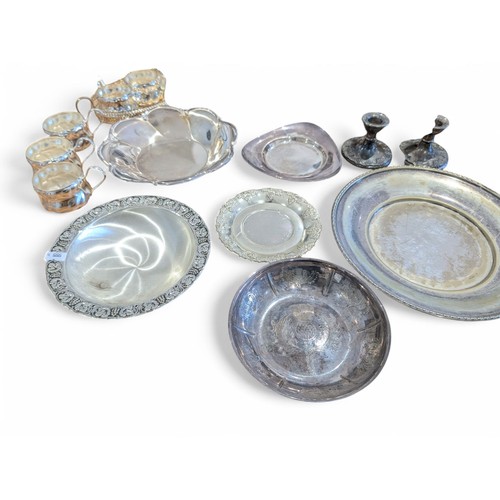 104 - Large Metalware Group; Mostly Silver Plate Including Mappin & Webb & Unity Plate Plus Brass Scuttle ... 