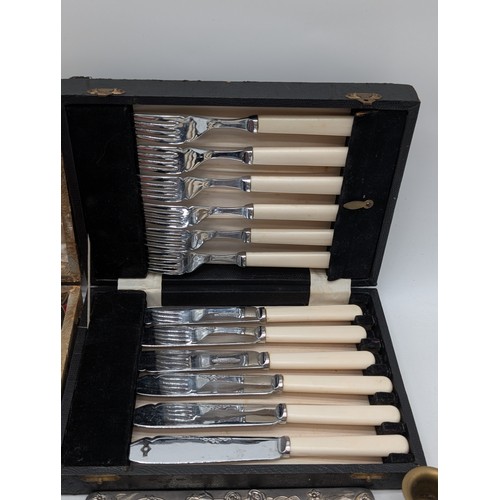105 - Good Metalware Group, Mostly Plated Ware, Plus Brass Matchholder / Candle Holder Etc