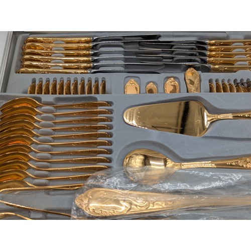 108 - Solingen Bestecke Gold Plated Cutlery Canteen, Unused and Complete With Carry Case