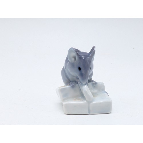 113 - Royal Copenhagen Group (3) Seagull 1468, Mouse 62, Pig 1400 All In Excellent Condition.