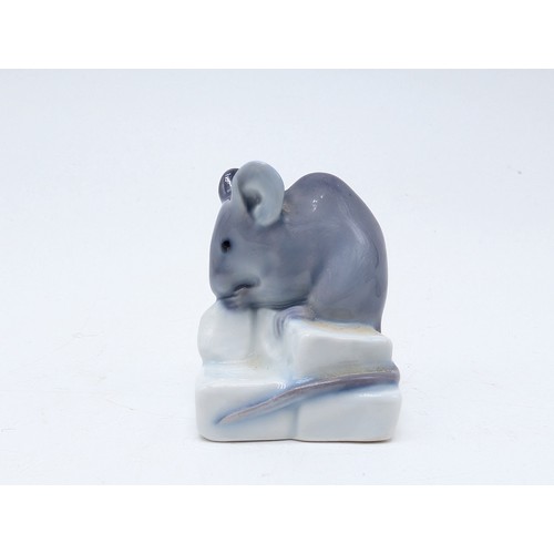 113 - Royal Copenhagen Group (3) Seagull 1468, Mouse 62, Pig 1400 All In Excellent Condition.