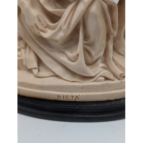 114 - Vintage Pieta A. Santini Mary Holding Jesus Statue 21cm