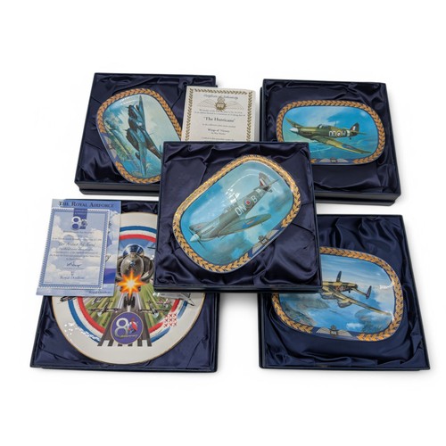 115 - Group (5) Bradford Exchange Collectors RAF Plates With Accompanying Boxes