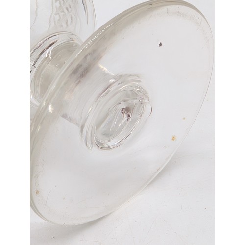 125 - Antique 19c Hand Blown Anglo Irish Cut Crystal Water / Wine Rummer 12x9cm Pontil Intact