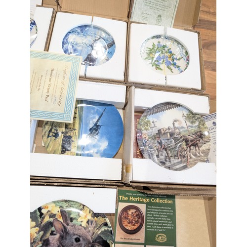 127 - Group (14) Decorative & Commemorative Plates, Military / Floral Etc. Diulton, Coalport