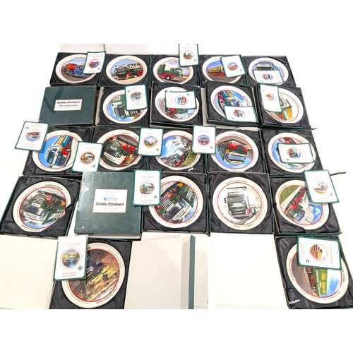 128 - Group (22) Eddie Stobart Atlas Editions Wall Plates, All With Boxes As Seen