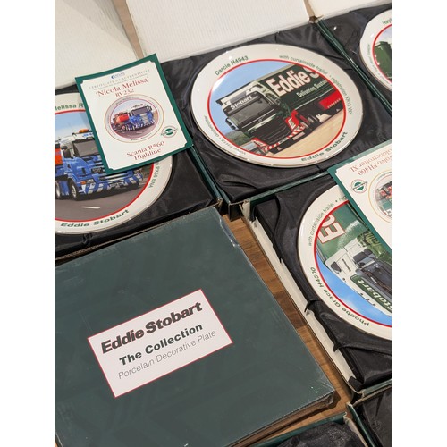 128 - Group (22) Eddie Stobart Atlas Editions Wall Plates, All With Boxes As Seen