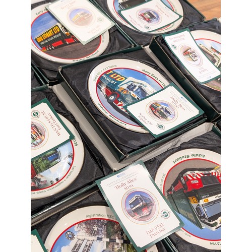 128 - Group (22) Eddie Stobart Atlas Editions Wall Plates, All With Boxes As Seen