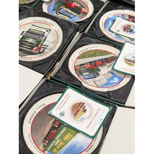 128 - Group (22) Eddie Stobart Atlas Editions Wall Plates, All With Boxes As Seen