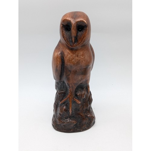 133 - Vintage Sylvac Owl Money Box Plus Wellhouse Pottery Owl Design Plate & Large 10