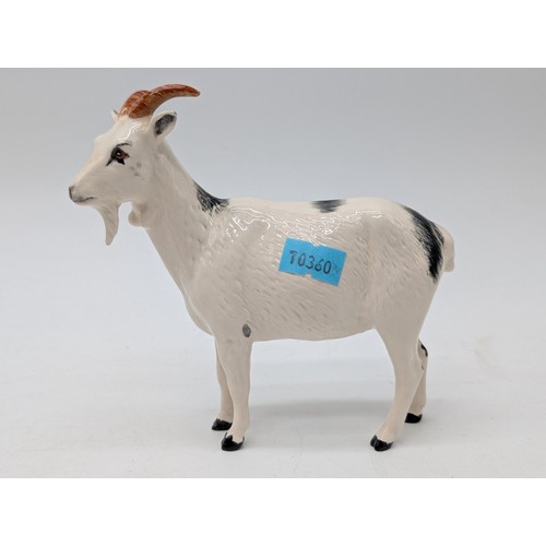 143 - Trio of Immaculate Royal Doulton Figures To Include; HN1014 Rough Haired Terrier, Pot Bellied Goat P... 