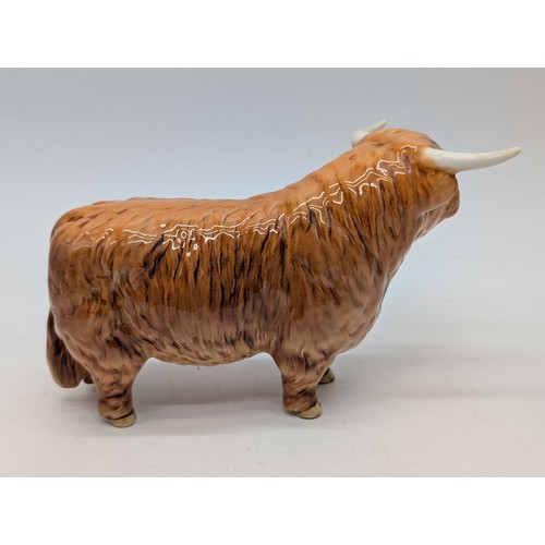 146 - Excellent Beswick Pair; Damage Free To Include; Dunn Highland Pony & Highland Bull Both In Excellent... 