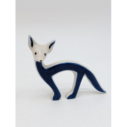 152 - Crown Derby Cat Paperweight Along With A Good Condition Royal Dux Fox