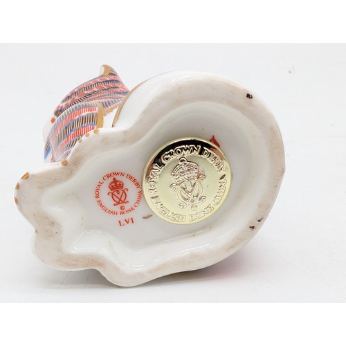 152 - Crown Derby Cat Paperweight Along With A Good Condition Royal Dux Fox