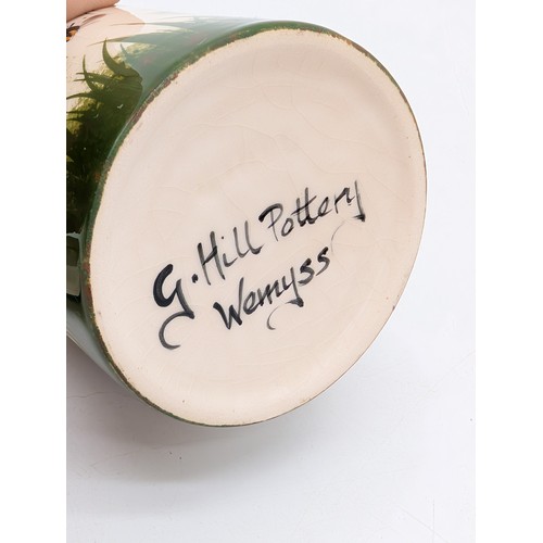 153 - Scarce Wemyss Pottery Cylindrical Form Honey Pot & Cover In Good Order - Signed to Base 7x7.5cm