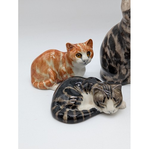 159 - Group (5) Mike Hinton Winstanley Cats, Medium Size and Excellent Condition
