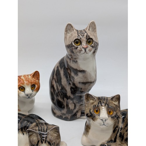 159 - Group (5) Mike Hinton Winstanley Cats, Medium Size and Excellent Condition