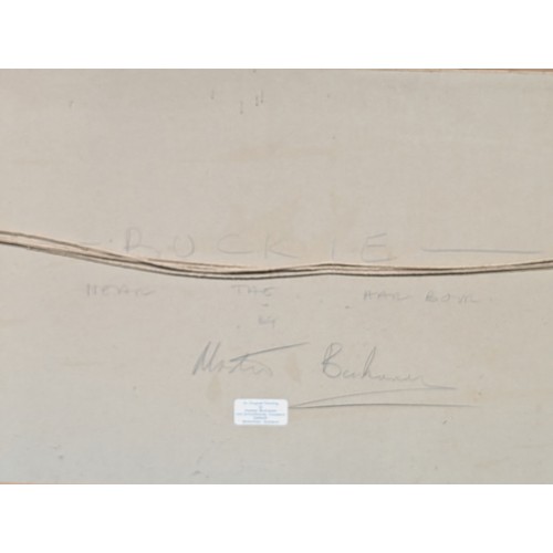 51A - Large Alastair Buchanan Scottish Original Mixed Media / Gouache Artwork - Entitled Buckie 96x40cm Fr... 