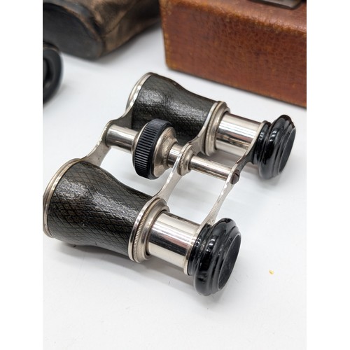 59 - Trio Vintage Binoculars / Opera Glasses Including Majestic Mk II