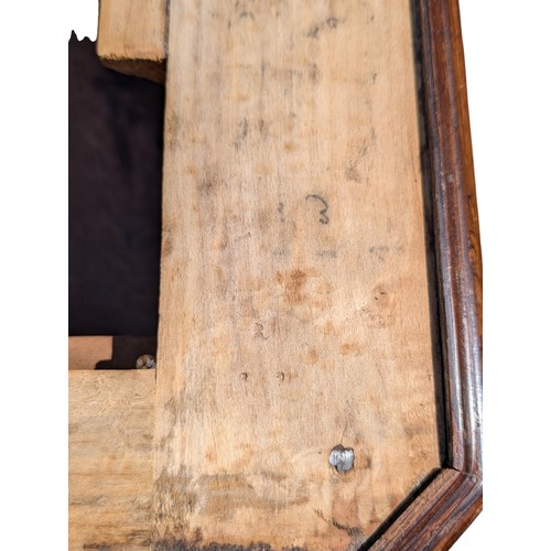 26B - Antique Mahogany Marble Topped Side Table / Wash Stand, With Turn Hand Pull Down Front and Drawers B... 
