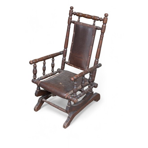6A - A Late 19th/Early 20th Century Child's American Rocking Chair