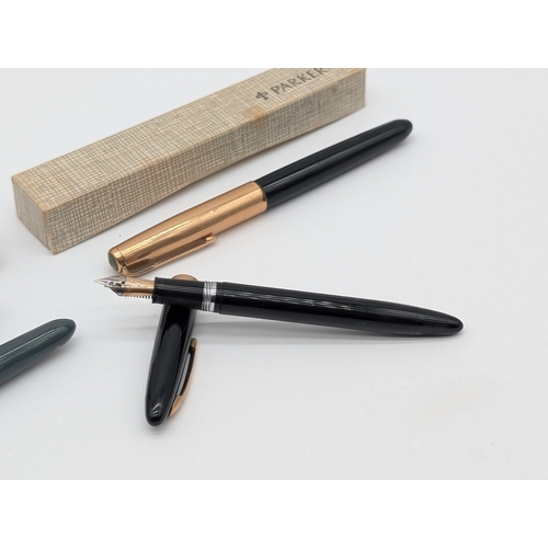 Parker Fountain Pen with 14ct Gold Nib, Boxed A Parker fountain pen ...