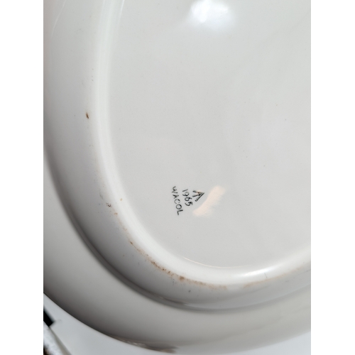 277 - Royal Navy Issue White Serving Platter  A large oval white ceramic serving platter bearing Royal Nav... 