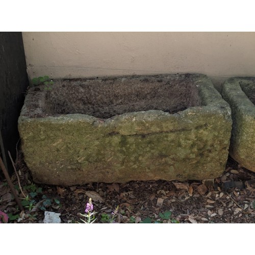 3 - A substantial likely South West granite trough, hewn from a single block with a deep rectangular bas... 