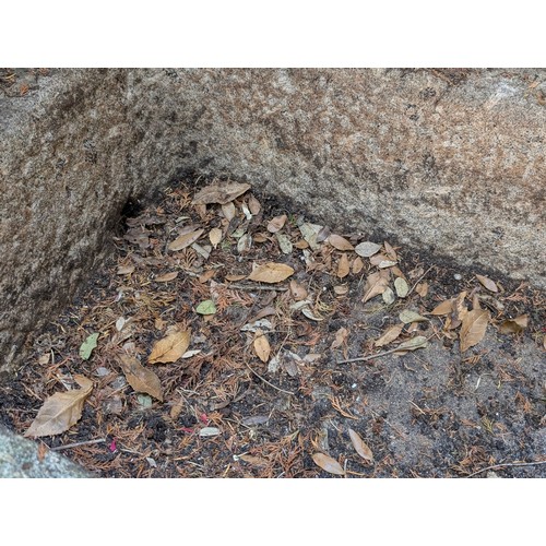 3 - A substantial likely South West granite trough, hewn from a single block with a deep rectangular bas... 