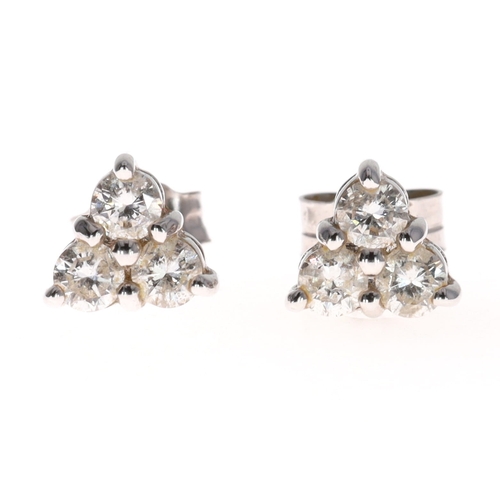 Diamond 18ct White Gold Stud Earrings