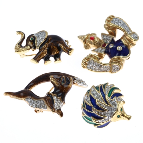 Attwood & Sawyer Yellow Metal Brooch Collection