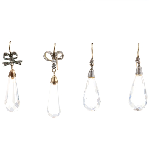 Gold Hooked Drop Earrings