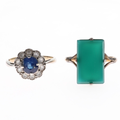 Gold and Silver Stone Set Rings