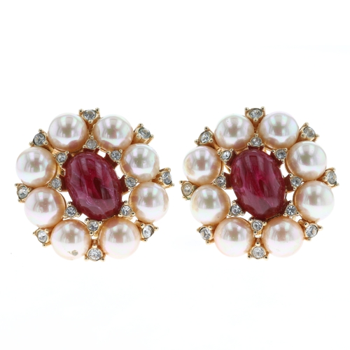 Grosse Yellow Metal Clip On Earrings