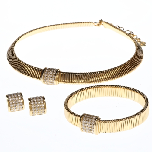 Christian Dior Gold Tone Jewellery Set