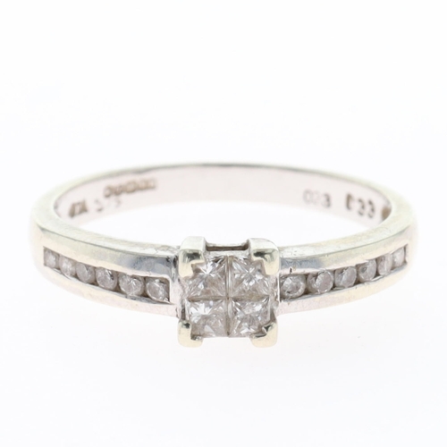 Diamond 9ct White Gold Ring